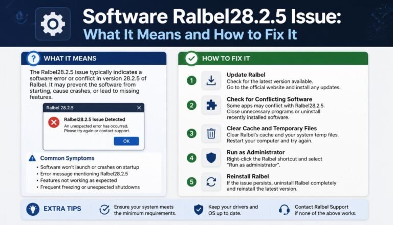 Software Ralbel28.2.5 Issue What It Means and How to Fix It
